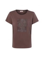 Liu Jo Collection Koszulka Kobiety Bawełna (100%) brązowy, S. Brązowe t-shirty damskie Liu Jo Collection, s, bez wzorów, z bawełny, bez kołnierzyka. Za 299.95 zł.
