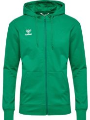 Bluza z kapturem i zamkiem błyskawicznym Hummel GO 2.0. Zielone bluzy męskie Hummel, m, z aplikacjami, z bawełny, z kapturem. Za 266.00 zł.