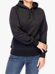 Bluza z kapturem damska Didriksons Ven Hoodie. Czarne bluzy damskie Didriksons, l, bez wzorów, z bawełny, z kapturem. Za 382.40 zł.