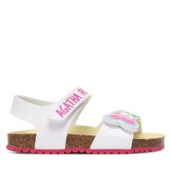 Sandały Agatha Ruiz de la Prada. Białe sandały dziewczęce Agatha Ruiz de la Prada, bez zapięcia. Za 199.99 zł.