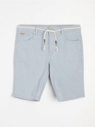 Bawełniane szorty jeansowe - błękitny. Niebieskie szorty męskie Sinsay, m, bez wzorów, z bawełny. Za 49.99 zł.