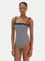 Seafolly Strój kąpielowy Gia Check Ric Rac 11097-282 Czarny. Czarne kostiumy jednoczęściowe damskie Seafolly, bez wzorów, z syntetyku. Za 639.99 zł.