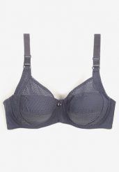 Granatowy Biustonosz Ozdobiony Perforacją o Kroju Full Cup Erreviana. Niebieskie biustonosze Renee, bez wzorów, z jeansu. Za 24.99 zł.
