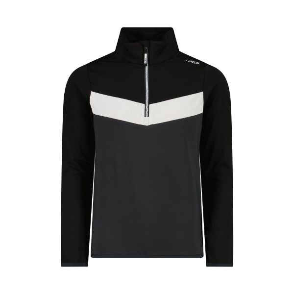 Sweter CMP dla chłopców z kolekcji Kid Sweat. Białe swetry dla chłopców CMP, bez wzorów, z elastanu, bez kołnierzyka, bez kaptura. Za 180.95 zł.