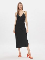 Calvin Klein Sukienka letnia K20K206776 Czarny Regular Fit. Czarne sukienki damskie Calvin Klein, na lato, bez wzorów, z syntetyku, bez kołnierzyka, bez ramiączek. W wyprzedaży za 489.99 zł.