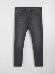 Jeansy skinny z efektem sprania - szary. Szare jeansy męskie Sinsay. Za 49.99 zł.