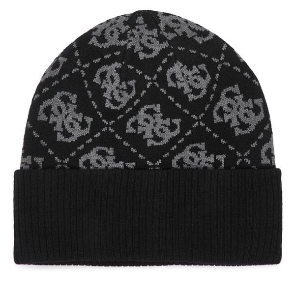 Czapka Guess. Czarne czapki i kapelusze damskie Guess, na zimę, z aplikacjami. Za 194.99 zł.