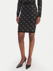Guess Spódnica midi W6RD0O Z3JD2 Czarny Regular Fit. Czarne spódnice damskie Guess, m, z aplikacjami, z syntetyku, midi. Za 475.00 zł.