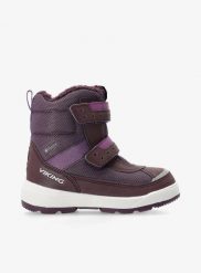 Buty zimowe dla dziewczynki Viking Footwear Play Reflex Warm GTX 2V. Fioletowe buty zimowe dziewczęce Viking, bez wzorów, z gore-texu, bez zapięcia. Za 349.99 zł.