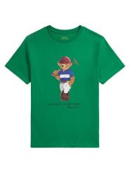 Polo Ralph Lauren T-Shirt 323A96607001 Zielony Regular Fit. Zielone t-shirty dla chłopców Polo Ralph Lauren, bez wzorów, z bawełny, bez ramiączek. Za 289.99 zł.