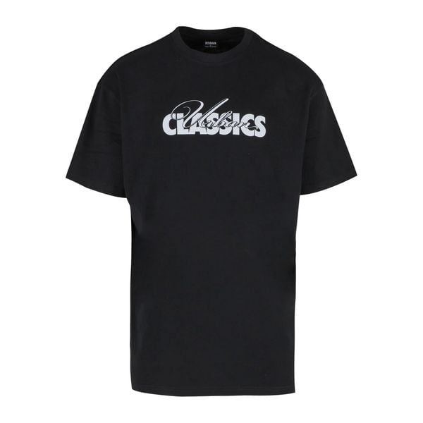 Męska Koszulka Cursive Logo Heavyweight Oversized T-shirt. Czarne koszulki sportowe męskie Urban Classics, m, bez wzorów, bez kołnierzyka, bez ramiączek, trekkingowe. Za 84.99 zł.