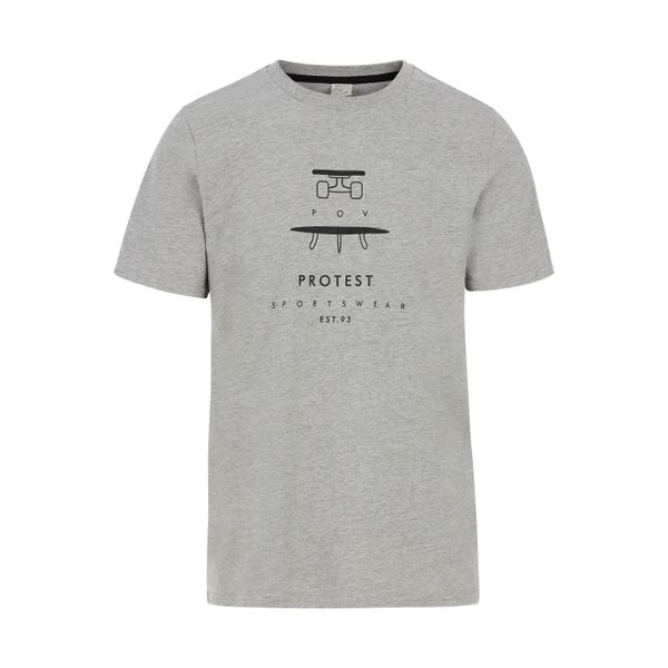 Koszulka Protest Andros. Szare koszulki sportowe męskie Protest, bez wzorów, bez kołnierzyka, bez ramiączek, trekkingowe. Za 166.00 zł.