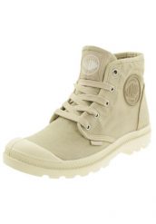 Buty sportowe Sneakersy damskie, Palladium Pampa Hi. Brązowe obuwie sportowe damskie Palladium, bez wzorów, z materiału, trekkingowe. Za 359.99 zł.