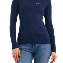 Vega - damska koszulka 100% merino wełna 195 g/m² z zamkiem YKK. Niebieskie koszulki sportowe damskie WOOLONA, m, bez wzorów, z wełny, bez kołnierzyka, bez ramiączek, trekkingowe. W wyprzedaży za 306.00 zł.