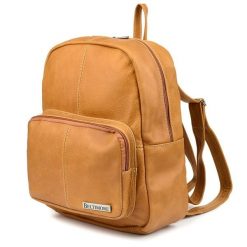 Camel Skórzany Damski Plecak Polska Produkcja Beltimore R33. Brązowe plecaki damskie bez wzorów, ze skóry, biznesowe. Za 199.99 zł.