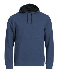 Clique Classic Hoody — bluza z kapturem, blue melange. Niebieskie bluzy męskie CLIQUE, m, bez wzorów, z bawełny, z kapturem. Za 223.02 zł.