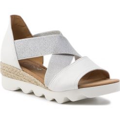 Espadryle GABOR - 22.780.50 Weiss (Jute). Białe sandały damskie marki Gabor, bez wzorów, z materiału. Za 399.00 zł.