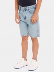 Calvin Klein Jeans Szorty jeansowe IB0IB02005 Niebieski Relaxed Fit. Niebieskie szorty dla chłopców Calvin Klein Jeans, bez wzorów, z bawełny. Za 329.99 zł.