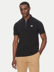 KARL LAGERFELD Polo 745020 552221 Czarny Regular Fit. Czarne koszulki polo męskie KARL LAGERFELD, m, bez wzorów, z bawełny, bez ramiączek. Za 399.99 zł.