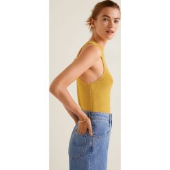 Mango - Top Convite. Szare topy damskie Mango, z bawełny, z dekoltem halter, bez rękawów. Za 119.90 zł.