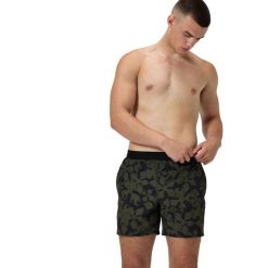 Spodenki szorty plażowe na basen męskie Speedo Print Voley. Zielone kąpielówki męskie Speedo, m, bez wzorów, z materiału, na fitness i siłownię. Za 299.99 zł.