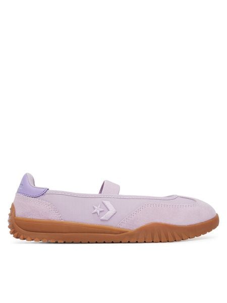 Converse Baleriny Run Star Trainer Ballet Flat A17029C Fioletowy. Fioletowe baleriny damskie Converse, bez wzorów, ze skóry, retro, bez obcasa. Za 331.99 zł.