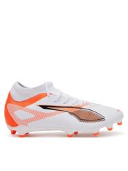 Puma Buty do piłki nożnej Ultra 5 Play+ Fg/Ag 108168 01 Biały. Białe buty sportowe męskie Puma, ze skóry, bez zapięcia. Za 179.99 zł.