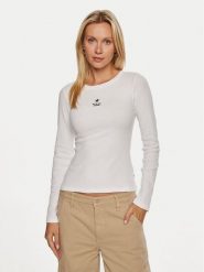 Guess Jeans Bluzka W4YI65 KA0H1 Biały Slim Fit. Białe bluzki damskie Guess Jeans, s, z aplikacjami, z bawełny, bez kołnierzyka, bez ramiączek. Za 159.99 zł.