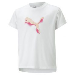 Koszulka Sportowa Dziewczęca Puma Modern Sports. Białe bluzki dla dziewczynek Puma, bez wzorów, bez kołnierzyka, bez ramiączek. Za 57.99 zł.