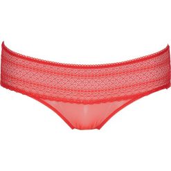 Figi w kolorze czerwonym. Czerwone figi damskie marki DKNY, bez wzorów, z koronki. W wyprzedaży za 55.95 zł.