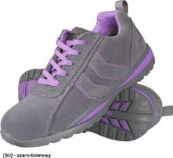 R.E.I.S. BRVENUS SB FO SRA - półbuty damskie bezpieczne VENUS, podnosek, skóra zamsz z siateczką, sznurowane, podeszwa antypoślizgowa olejoodporna, z. Półbuty damskie R.E.I.S., bez wzorów, z gumy, bez obcasa, bez zapięcia. Za 136.33 zł.