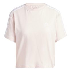 Koszulka damska adidas Essentials 3-Stripes Single Jersey Crop Top. Czerwone t-shirty damskie Adidas, bez wzorów, z bawełny, retro, bez kołnierzyka. Za 105.99 zł.