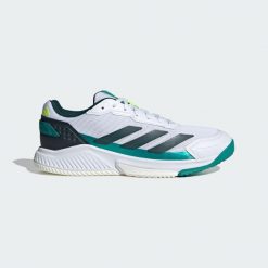 Buty Courtquick Padel. Białe obuwie sportowe damskie Adidas, bez wzorów, z materiału, tenisowe. Za 349.00 zł.