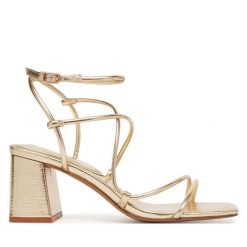 Sandały Aldo. Żółte sandały damskie Aldo, bez wzorów, bez obcasa, na słupku, bez zapięcia. Za 279.99 zł.