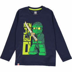 Koszulka w kolorze granatowym. Zielone t-shirty dla chłopców marki Lego Wear Fashion, z bawełny, z długim rękawem. W wyprzedaży za 35.95 zł.