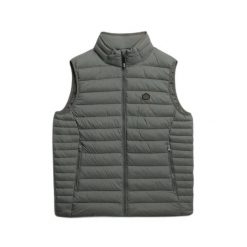 Kurtka puchowa bez rękawów Superdry Fuji Lite. Szare kurtki męskie Superdry., s, bez wzorów, z materiału, eleganckie, bez kaptura. Za 423.85 zł.