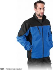 R.E.I.S. POLAR-SHELL - Bluza polarowa, powłoka 100% poliester o gramaturze 300 g/m - niebiesko-czarny 2XL. Czarne bluzy męskie R.E.I.S., m, bez wzorów, z polaru, bez kaptura. Za 102.93 zł.