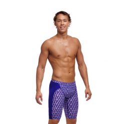 Jammery pływackie męskie Funky Trunks Training Jammers. Fioletowe kąpielówki męskie FUNKY TRUNKS, m, bez wzorów, do pływania. Za 169.99 zł.