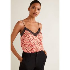 Mango - Top Camelio. Szare topy damskie Mango, z aplikacjami, z koronki, bez rękawów. Za 119.90 zł.