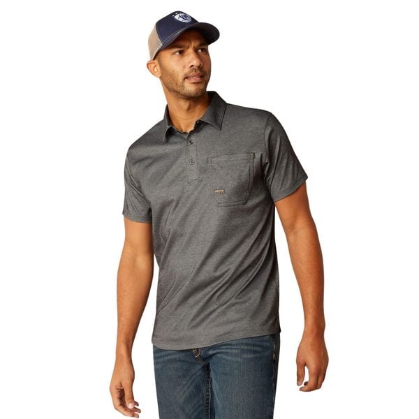 Polo Ariat Rebar. Szare koszulki polo męskie Ariat, m, bez wzorów, bez ramiączek. Za 235.00 zł.