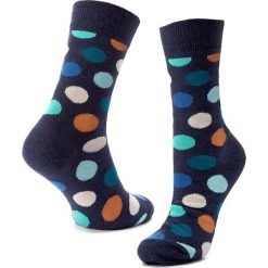 Skarpety Wysokie Unisex HAPPY SOCKS - BD01-605 Granatowy Kolorowy. Niebieskie skarpety damskie Happy Socks, bez wzorów, z bawełny. Za 39.90 zł.