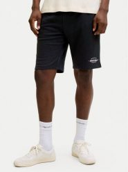Jack & Jones Szorty sportowe Gordon Brandon 12292136 Czarny Regular Fit. Czarne krótkie spodenki sportowe męskie Jack & Jones, m, bez wzorów, z bawełny. Za 79.99 zł.