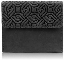 Paolo Peruzzi Portfel damski skórzany vintage czarny mały T-114-HBL. Czarne portfele damskie Paolo Peruzzi, bez wzorów. Za 94.85 zł.