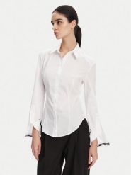 Imperial Koszula CMQ7JDK Biały Regular Fit. Białe bluzki damskie Imperial, m, bez wzorów, z bawełny, bez kołnierzyka, bez ramiączek. Za 229.99 zł.