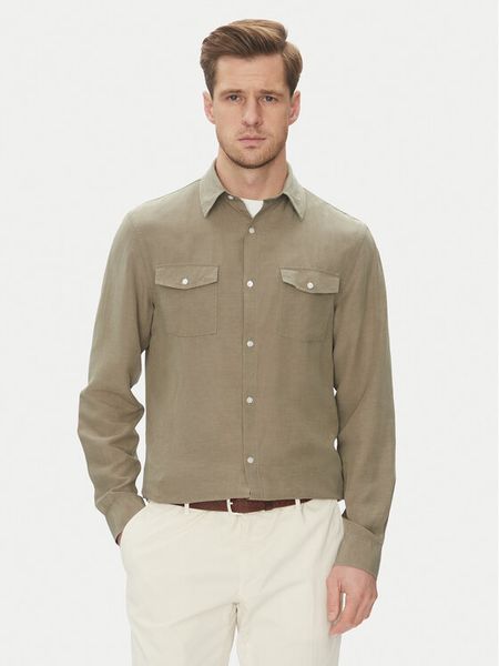 Marciano Guess Koszula 5GHH094464Z Zielony Regular Fit. Zielone koszule męskie Marciano Guess, m, z aplikacjami, z syntetyku, bez kołnierzyka, bez ramiączek. Za 249.99 zł.