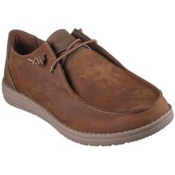 Buty sportowe męskie Skechers Melson Ramilo. Brązowe buty sportowe męskie Skechers, ze skóry ekologicznej, bez zapięcia. Za 490.00 zł.
