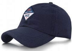 Lekka Czapka z Daszkiem z Szybkoschnącej Bawełny - Pako Jeans - Granat. Niebieskie czapki i kapelusze męskie Pako Jeans, bez wzorów, z bawełny, sportowe. Za 55.00 zł.