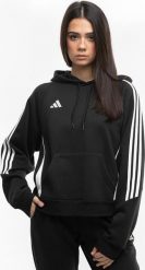 Adidas Bluza damska adidas Tiro 24 Hooded czarna IJ5607 XL. Czarne bluzy damskie Adidas, xl, bez wzorów, bez kaptura. Za 186.20 zł.