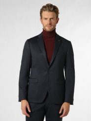 Finshley & Harding London marynarka od garnituru modułowego Mężczyźni Slim Fit Sztuczne włókno niebieski, 48. Niebieskie marynarki męskie Finshley & Harding London, bez wzorów, z dżerseju, biznesowe. Za 649.95 zł.