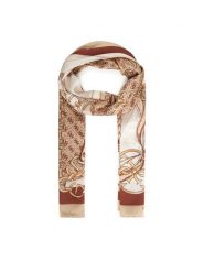 Guess Szal AW5339 POL03 Beżowy. Brązowe czapki i kapelusze damskie Guess, z aplikacjami, z materiału. Za 219.99 zł.